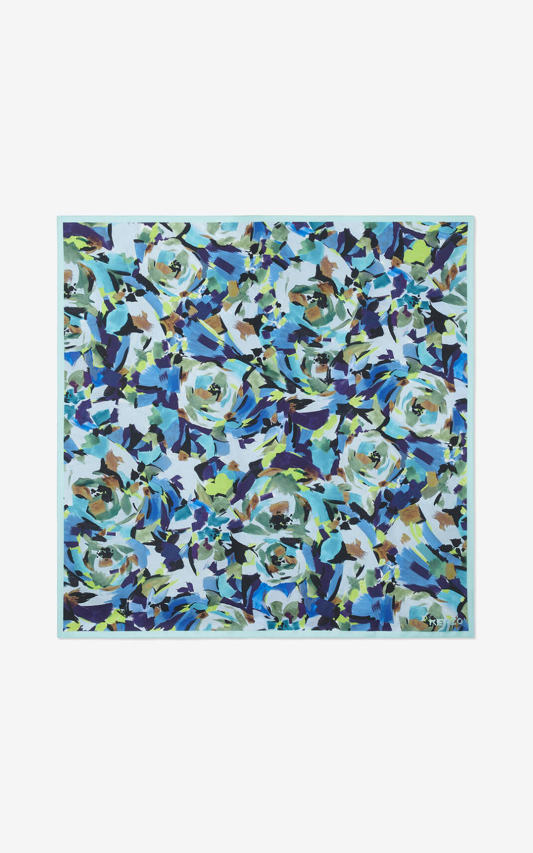 Kenzo Archive Floral silk Bandana Tørklæde Herre - Grøn DK-630415